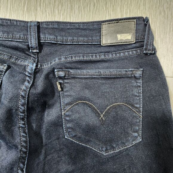 Levis Strauss Jeans Juniors 15M Bold Curve Skinny Low Rise Denim Blue Dark Wash - Picture 11 of 14